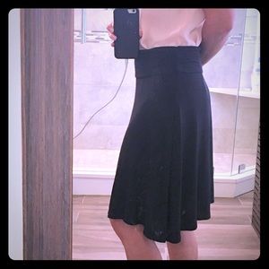 Black skirt knee-length